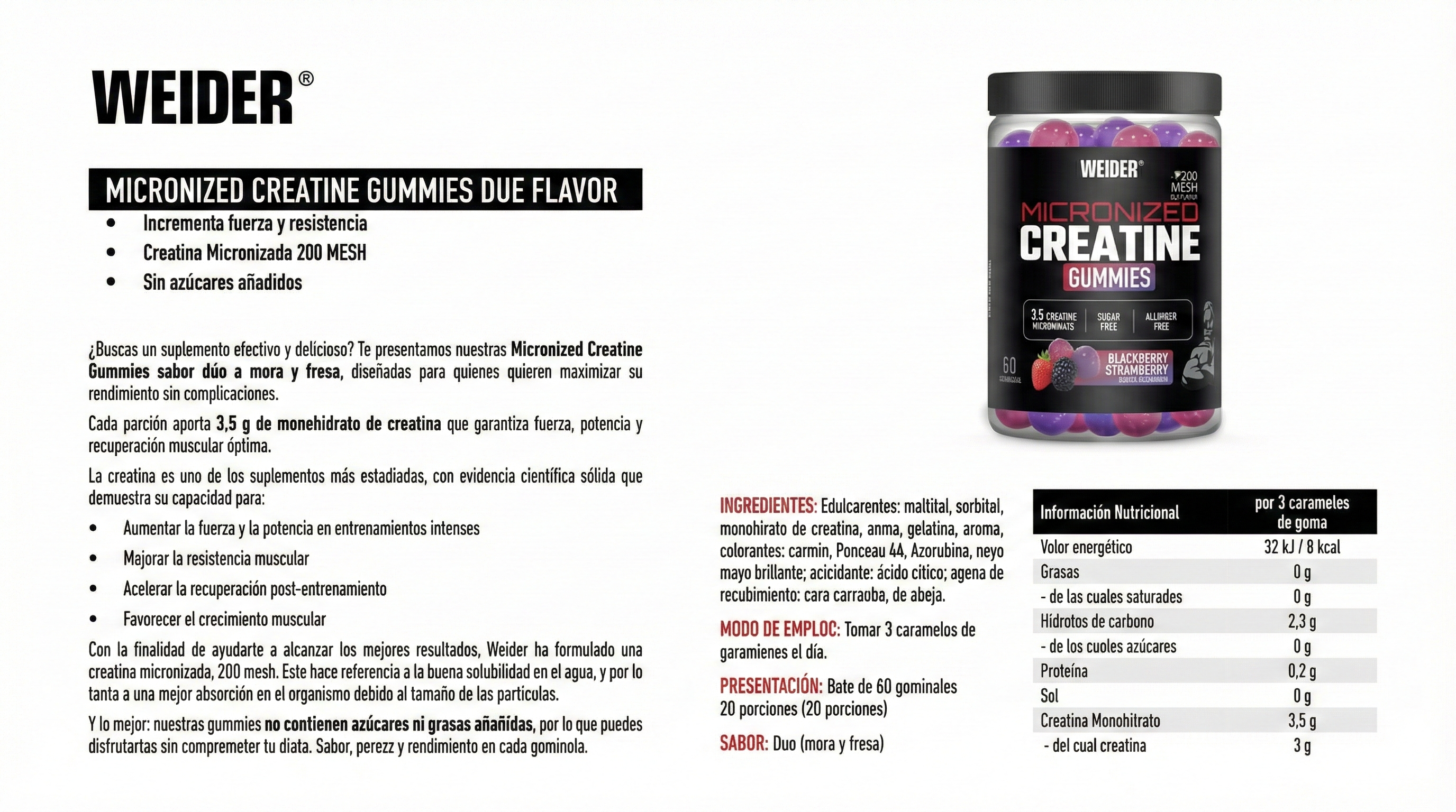 Gominolas de Creatina Creapure®